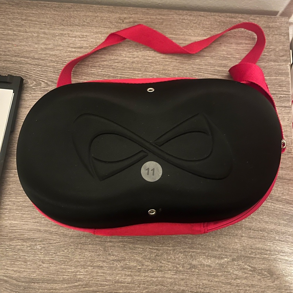 Infinity Cheer Shoe Case - Black and Red